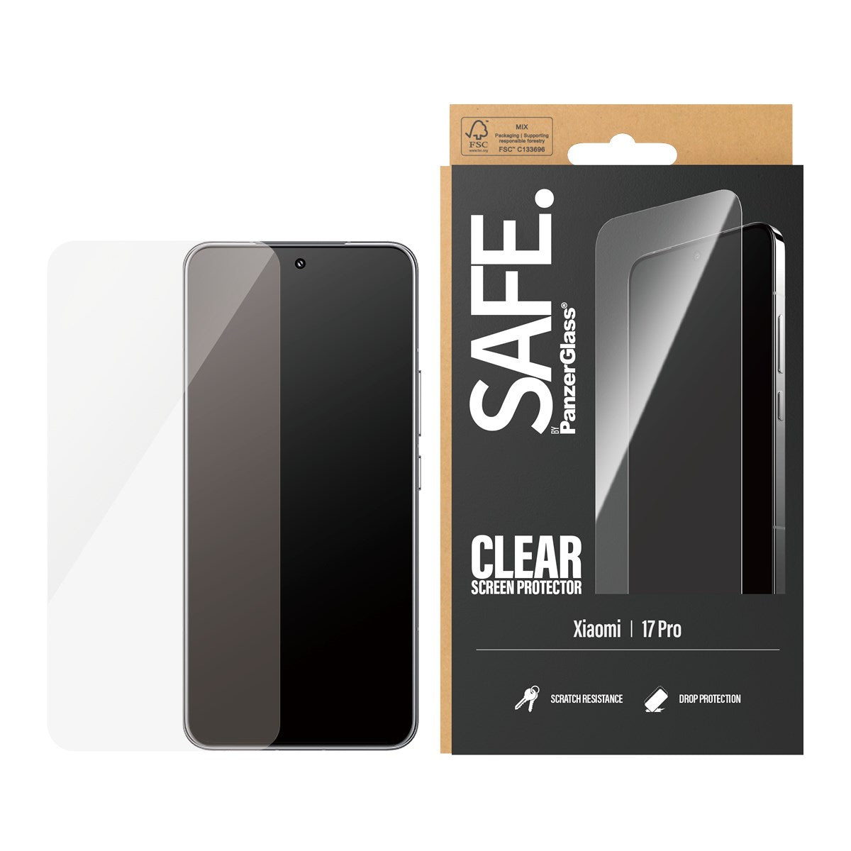SAFE. by PanzerGlass® Screen Protector Xiaomi 17 Pro | Ultra-Wide Fit